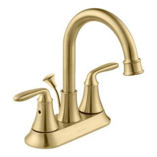 Glacier Bay Sadira 4 in. Centerset 2-Handle High-Arc Bathroom Faucet in Matte Gold-HD67513W-60440... | The Home Depot