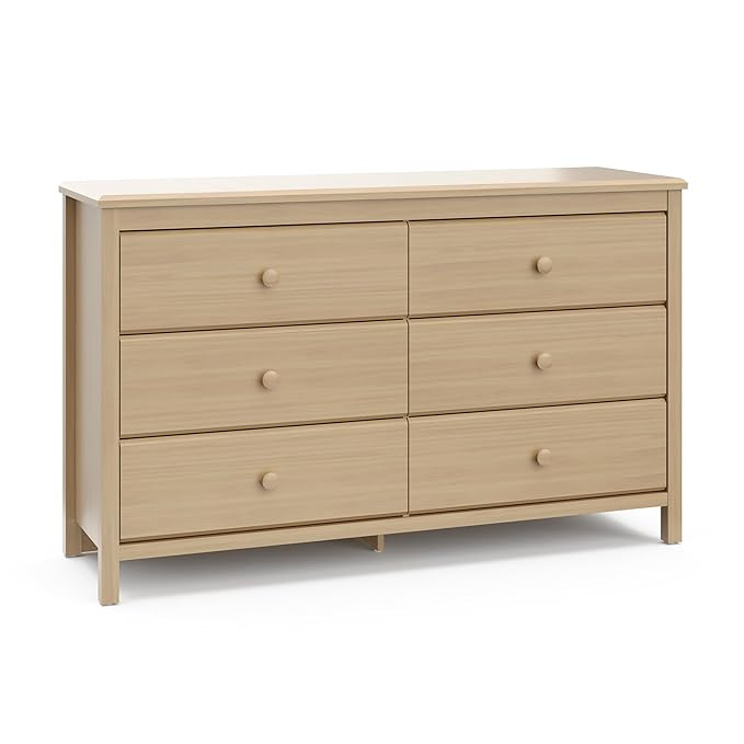 Storkcraft Alpine 6 Drawer Double Dresser (Driftwood) – GREENGUARD Gold Certified, Dresser For ... | Amazon (US)
