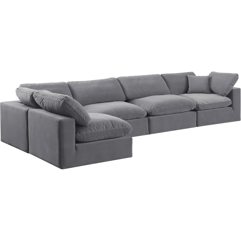 5 - Piece Velvet Sectional | Wayfair North America