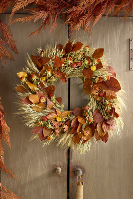 Harvest Grasses Dried Wreath | Terrain