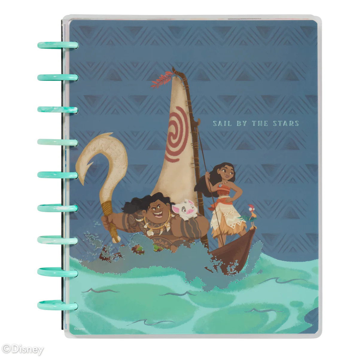 Undated Disney Moana Customizable Planner - Classic Vertical Layout - 12 Months | Happy Planner