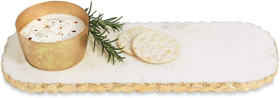Mud Pie Chipped Marble Dip and Tray | Amazon (US)