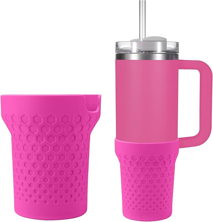 Thxbag Silicone Boot for Stanley Cup 30oz / 20oz, Hot Pink Boot Sleeve Cover Fit with Stanley H2.... | Amazon (US)