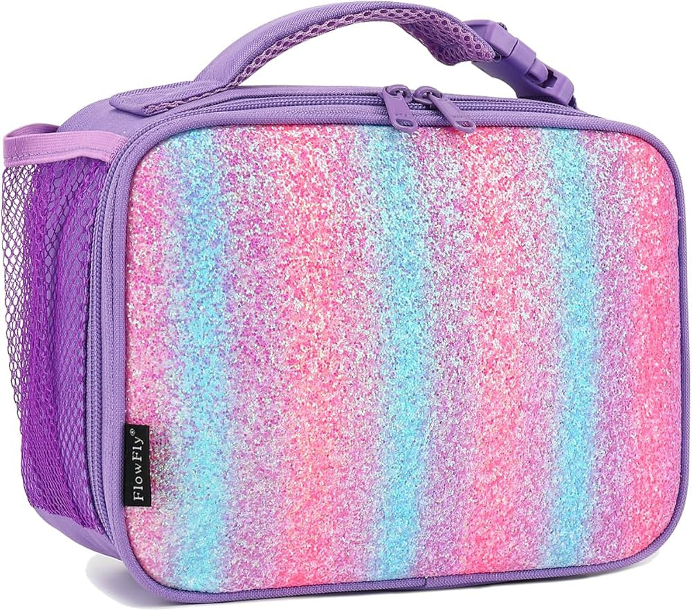FlowFly Kids Lunch box Insulated Soft Bag Mini Cooler Back to School Thermal Meal Tote Kit for Gi... | Amazon (US)