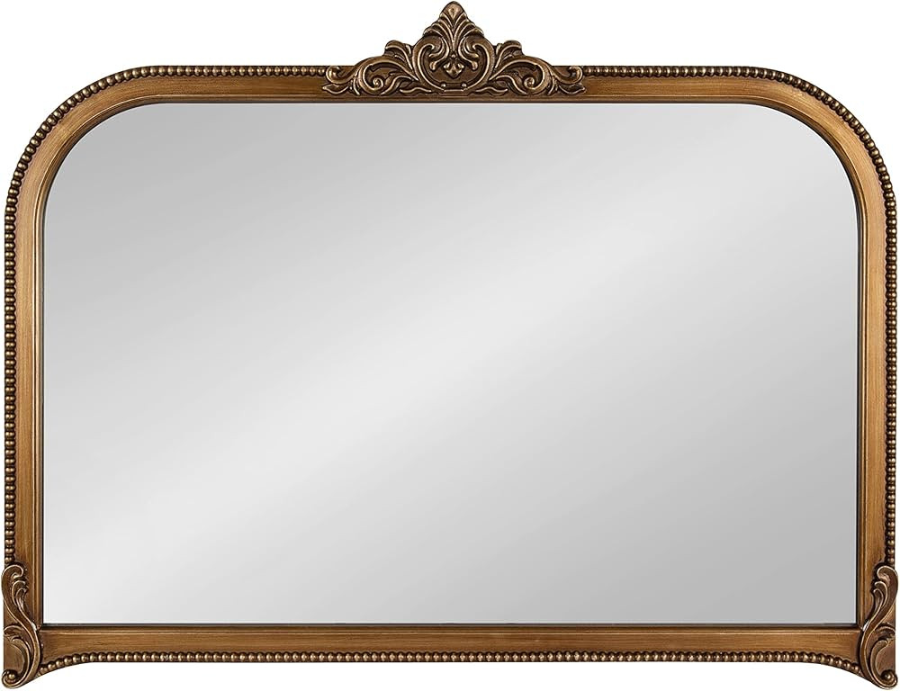 Kate and Laurel Hubanks Vintage Decorative Wide Arched Mirror, 40 x 30, Gold, Large Antique State... | Amazon (US)