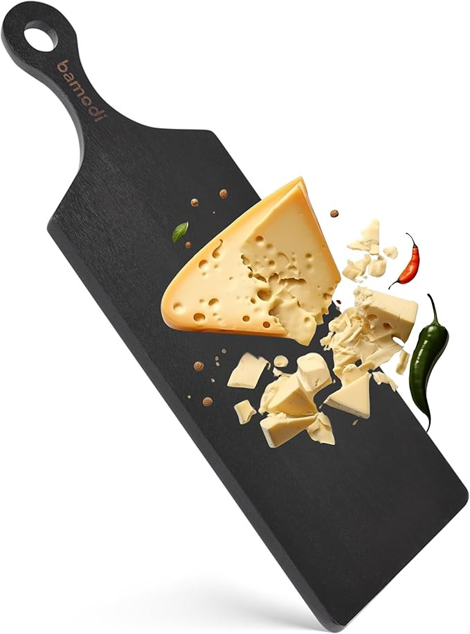 Bamodi | Extra Long Acacia Wood Cutting Board with Round Handle - Versatile Charcuterie and Chees... | Amazon (US)