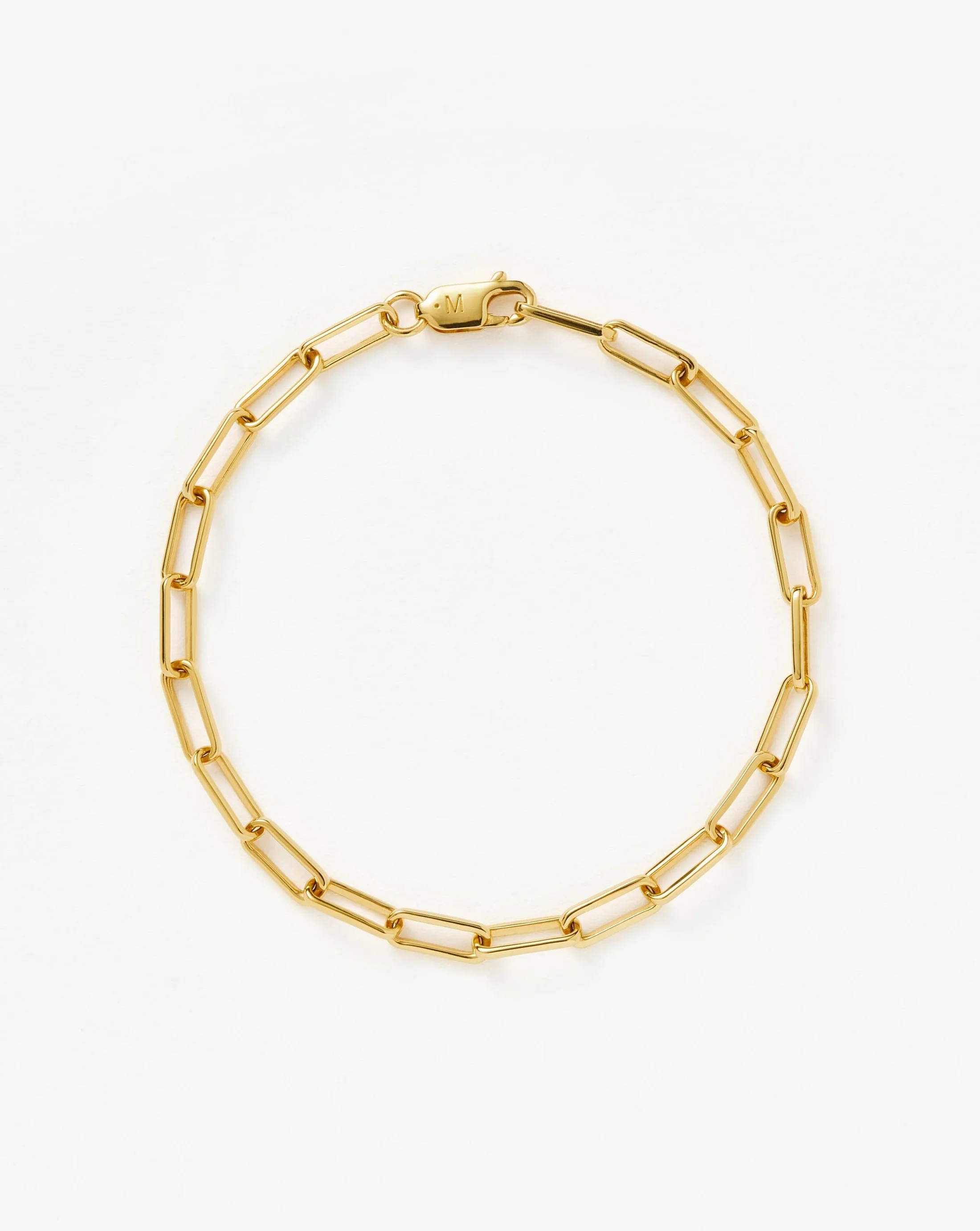 Classic Mini Paperclip Chain Bracelet | 18ct Gold Plated Bracelets | Missoma UK