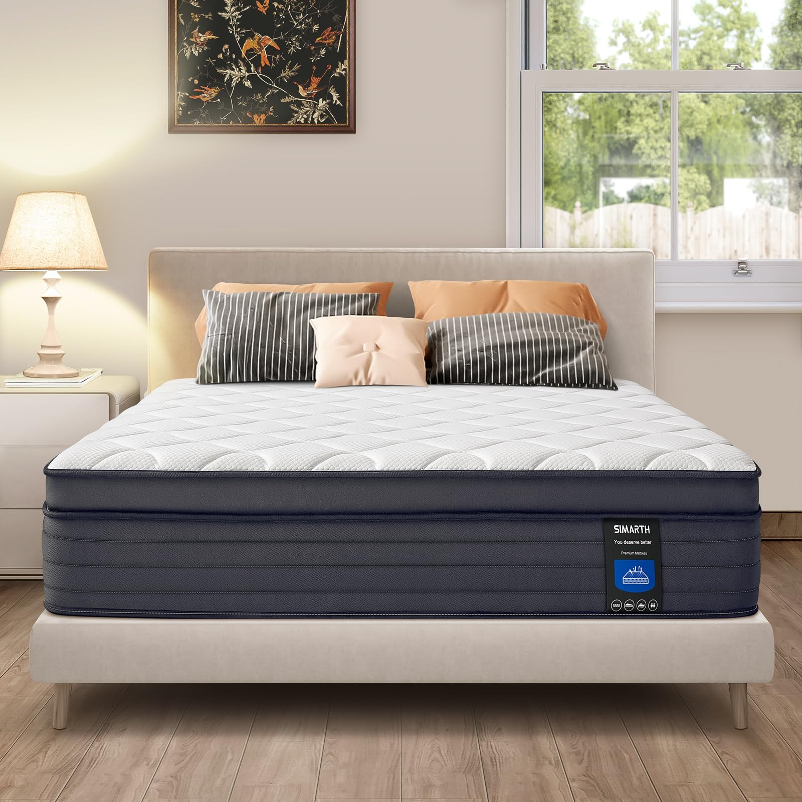 Mattress Memory Foam Hybrid Mattress with Motion Isolation and Pressure Relief, Strong Edge Suppo... | Amazon (US)