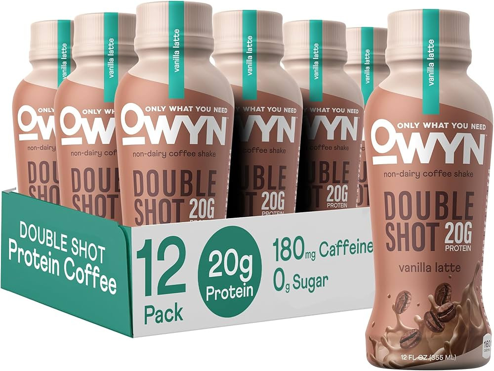 OWYN Only What You Need Double Shot Dairy Free Keto Protein Coffee Shake, Vanilla Latte, 0g Sugar... | Amazon (US)