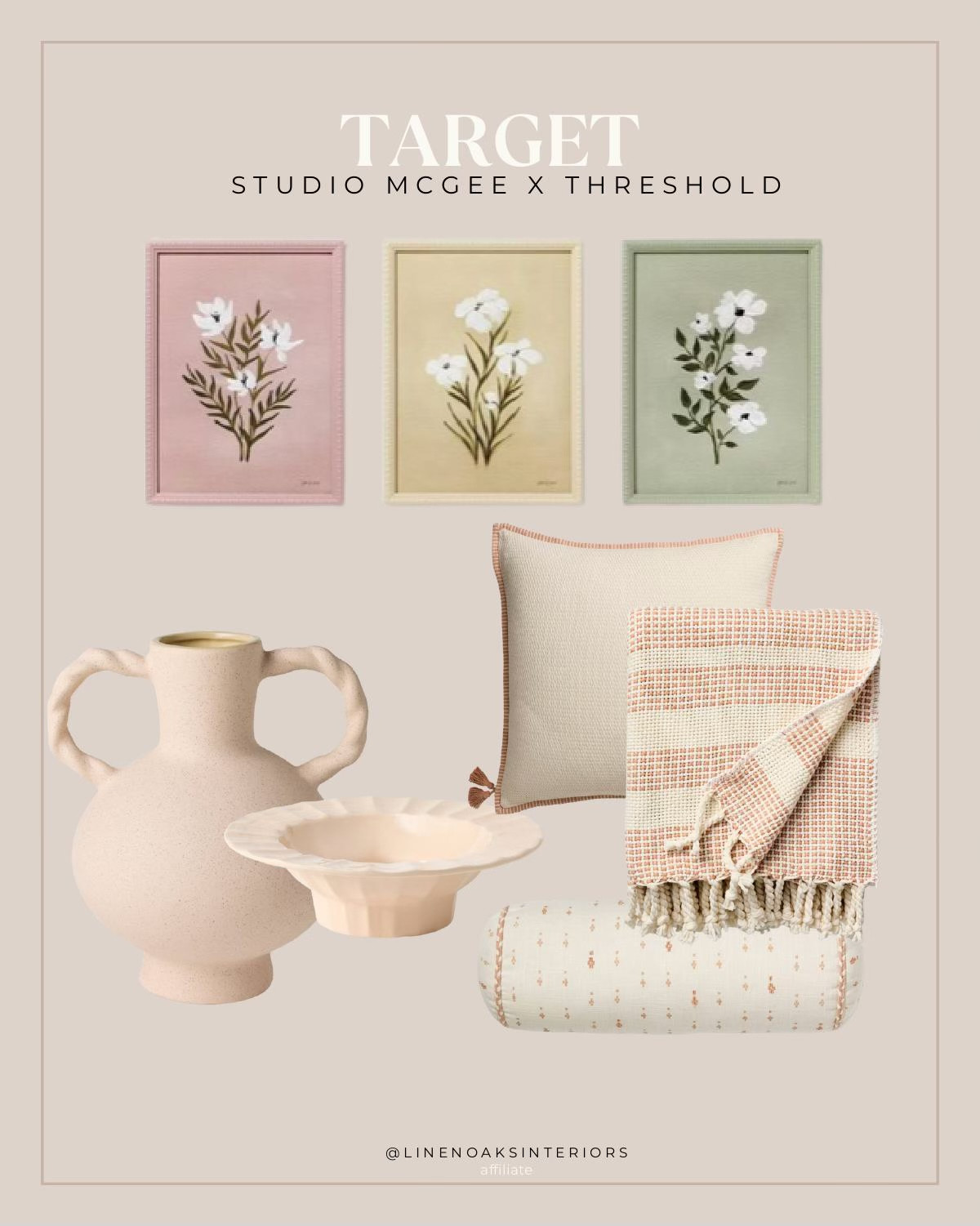 The Studio McGee x Threshold collection at Target is HERE and I couldn’t be more excited!!

Home studio McGee summer spring colorful  modern country decor neutral organic linen wood 