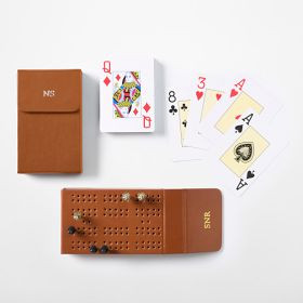 Leather Travel Cribbage Game Set | Mark and Graham