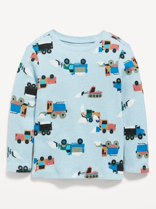 Unisex Printed Long-Sleeve Thermal-Knit T-Shirt for Toddler | Old Navy (US)