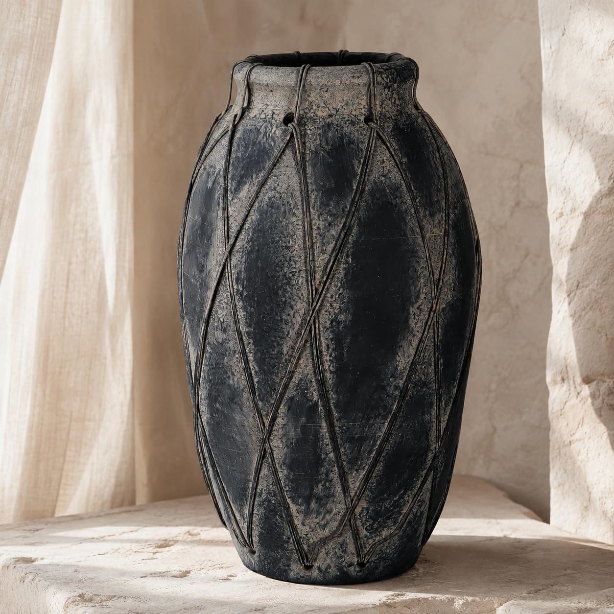 Wire Wrapped Pottery Vase Rustic Cottage Home Decor | Amazon (US)