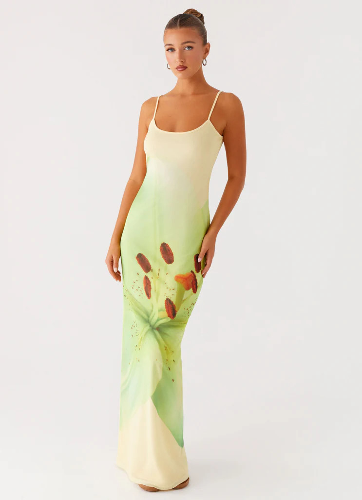 Bad News Mesh Maxi Dress - Yellow Lily | Peppermayo (Global)