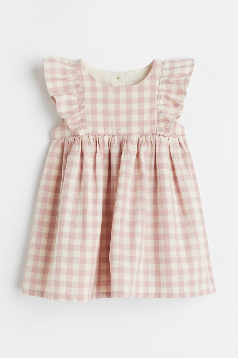 Flounce-trimmed cotton dress | H&M (UK, MY, IN, SG, PH, TW, HK)