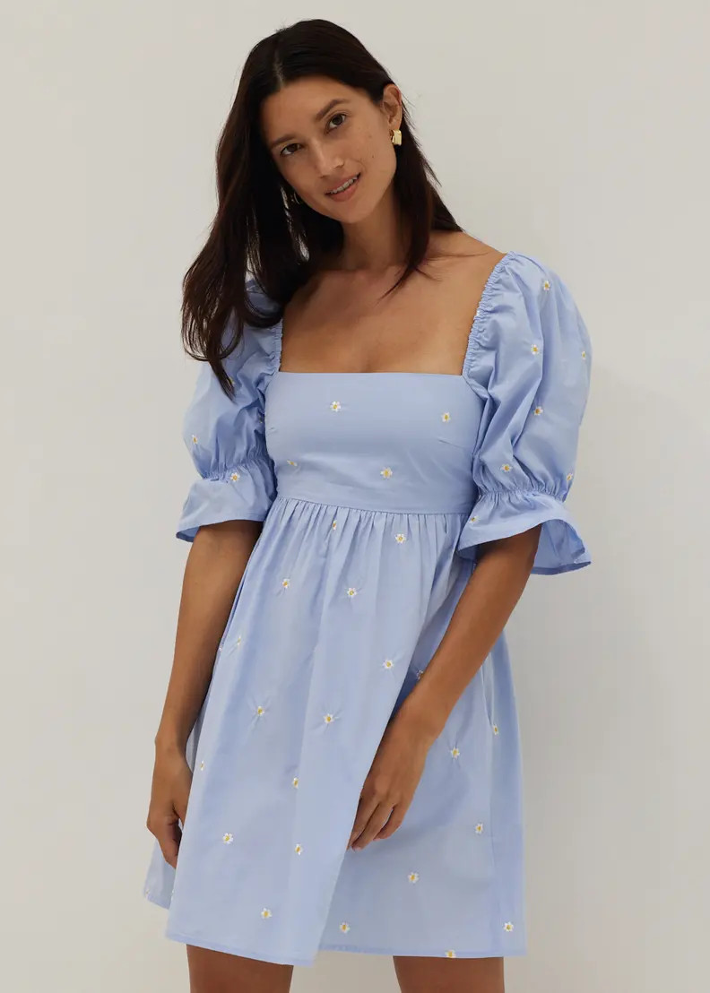 Nayeli Embroidered Babydoll Dress | Love, Bonito USA