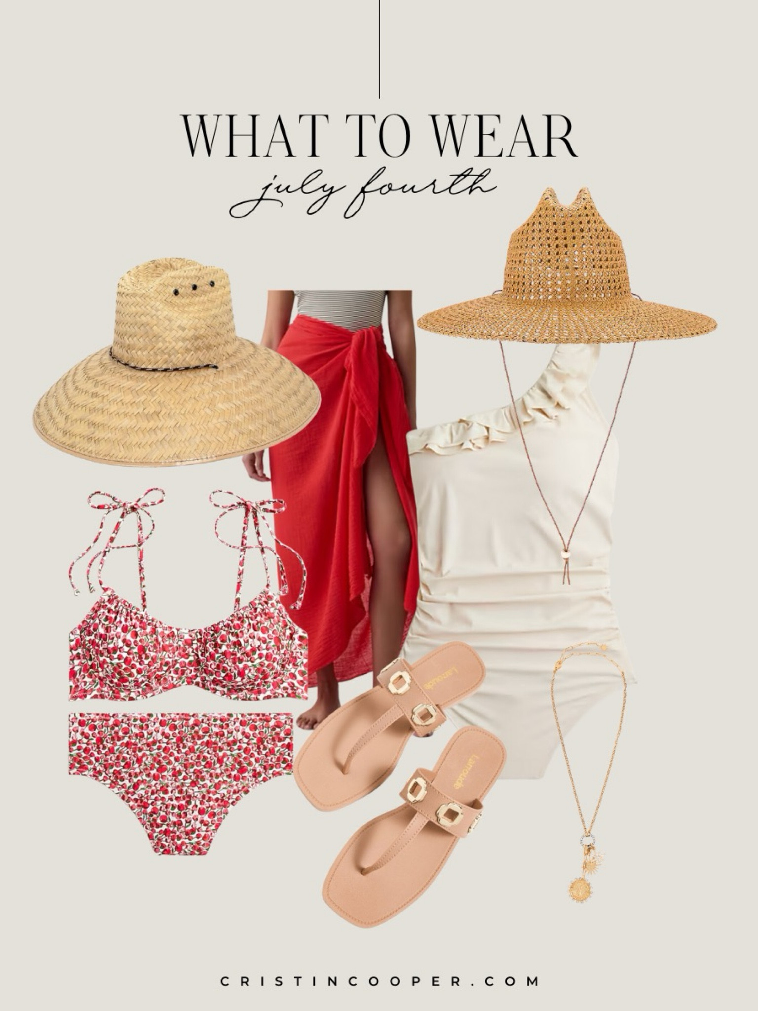 July 4th beach ware outfit inspiration.
