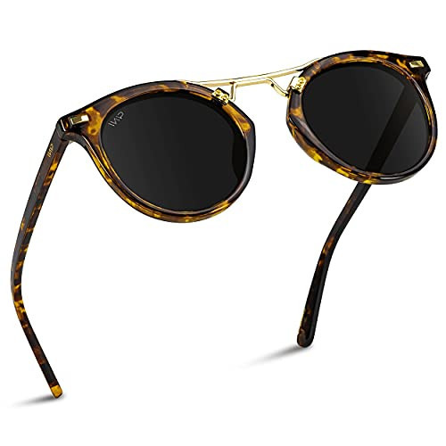 WearMe Pro - Women's Polarized, Round Retro, Double-Bridge Vintage Sunglasses | Amazon (US)