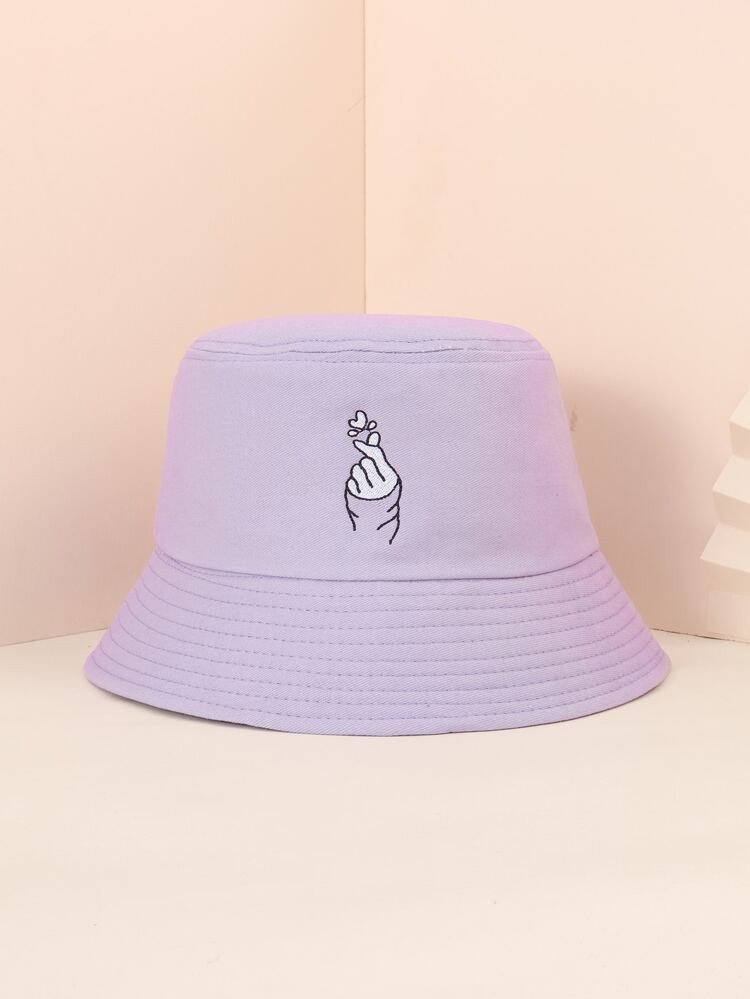 Gesture Embroidery Bucket Hat | SHEIN