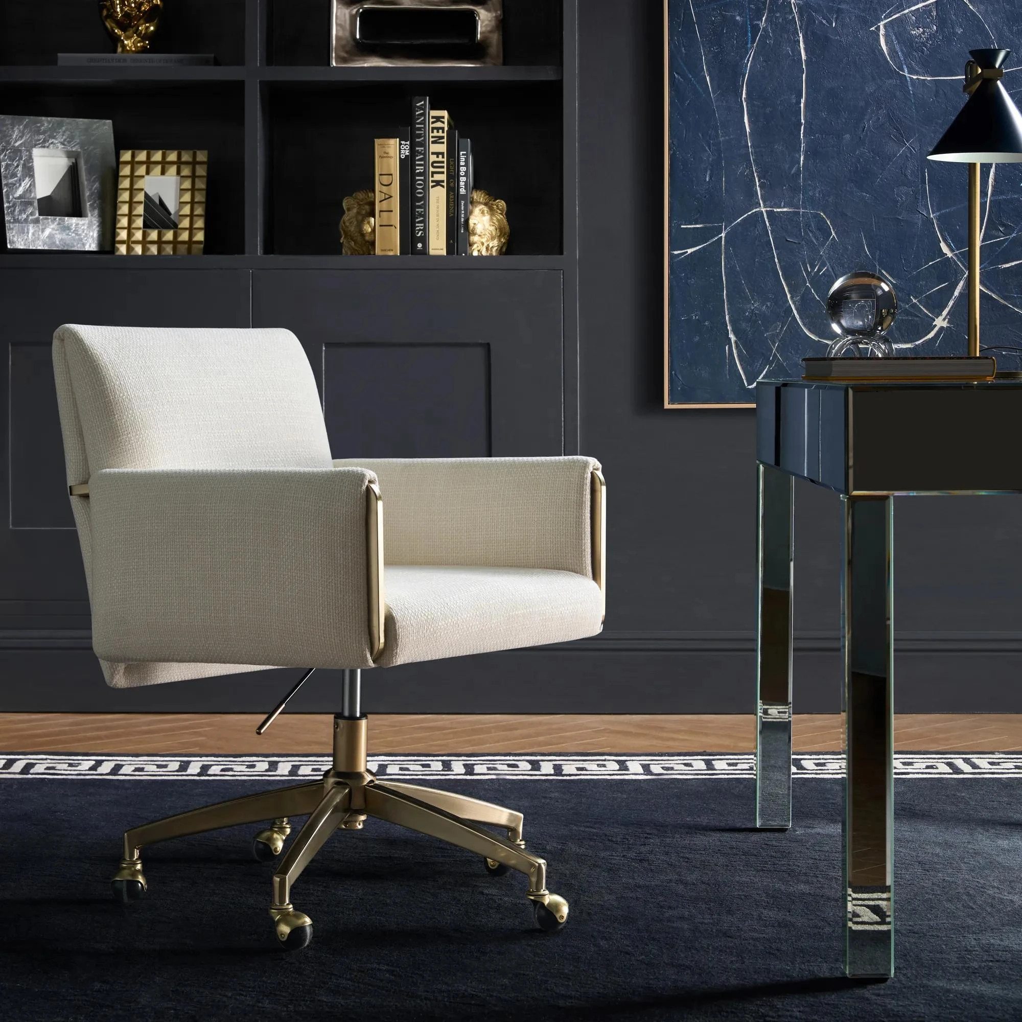 Lucia Desk Chair - Beige | Z Gallerie