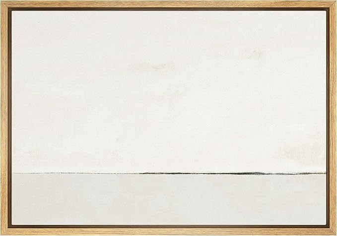 SIGNWIN Framed Canvas Print Wall Art Gray White Watercolor Landscape Abstract Shapes Illustration... | Amazon (US)