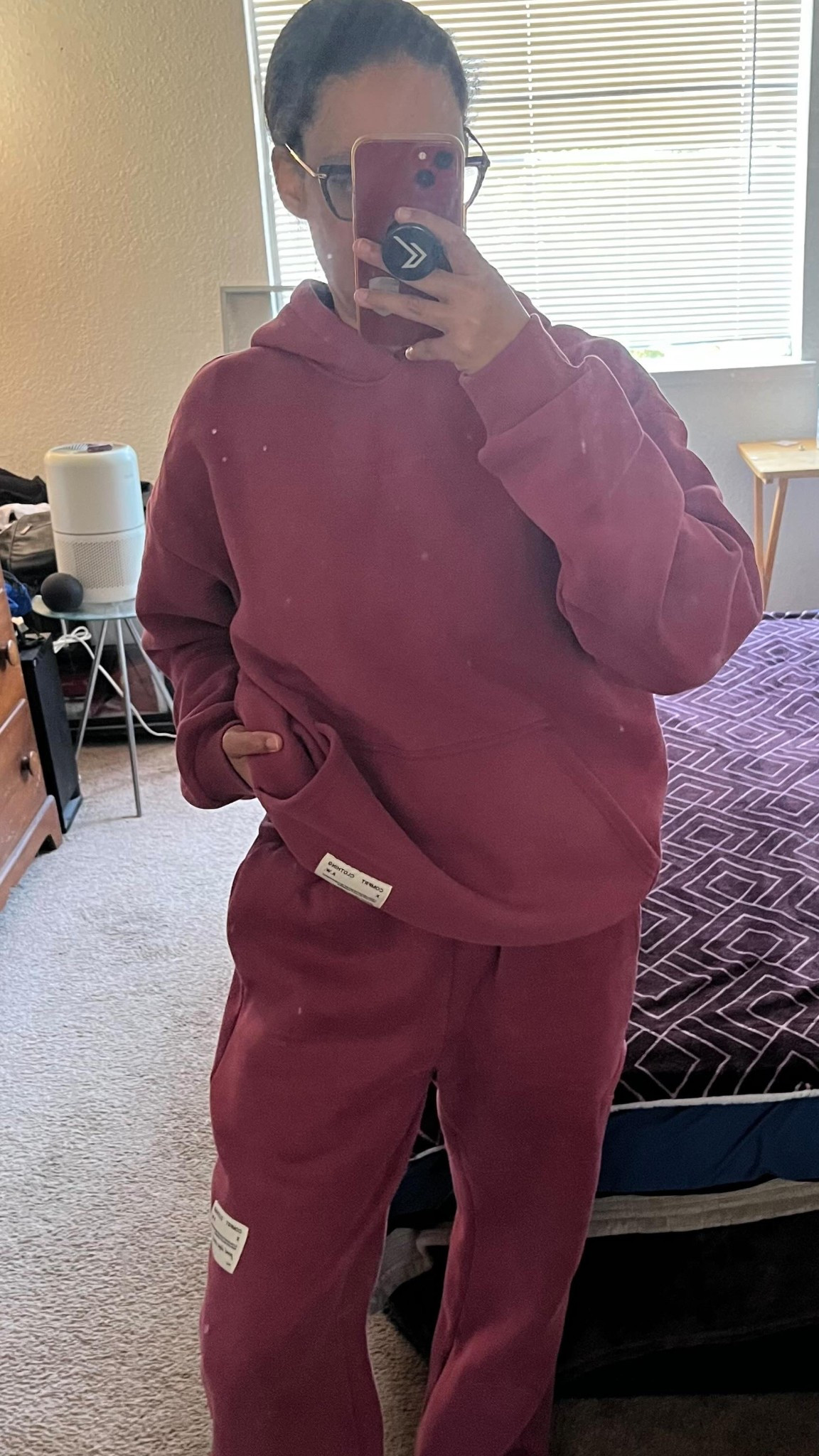 Affirmation collection volume 9 in the color berry she is that girl 🍓🫶🏽☁️🧸😍.

 Link in bio to save 15% off at checkout and thank you for supporting me I appreciate.
@comfrt 
My reference 5’6 
Hoodie size medium 
Sweatpants size small 

#comfrt #comfrtclothing #hoodie #sweatpants #cozy #affirmationshoodie #heathwellness #straighlegjoggers #explorepage✨ #content #viralhoodie #cozyfits #outfit #OOTD

#LTKSaleAlert #LTKFindsUnder50 #LTKStyleTip