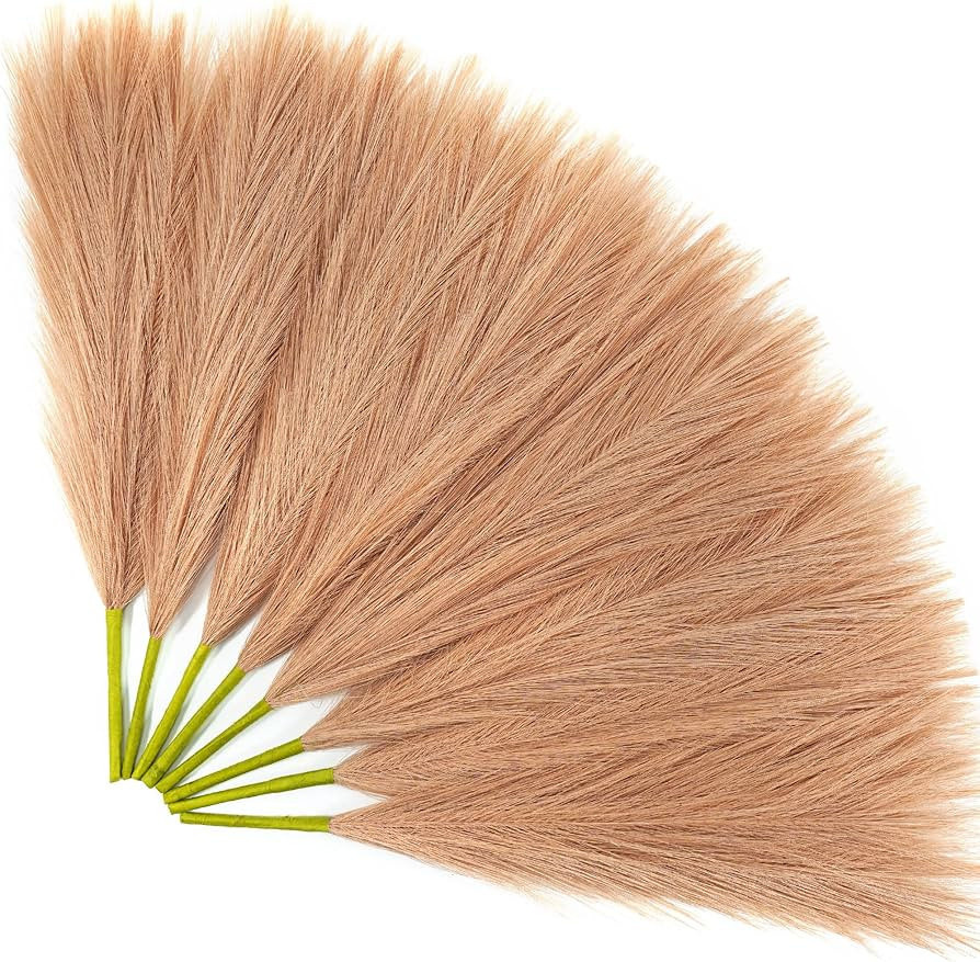 Faux Pampas Grass Decor Tall Fluffy, 8pcs 18" Fake Plants Artificial Flowers Boho Room Décor, Va... | Amazon (US)