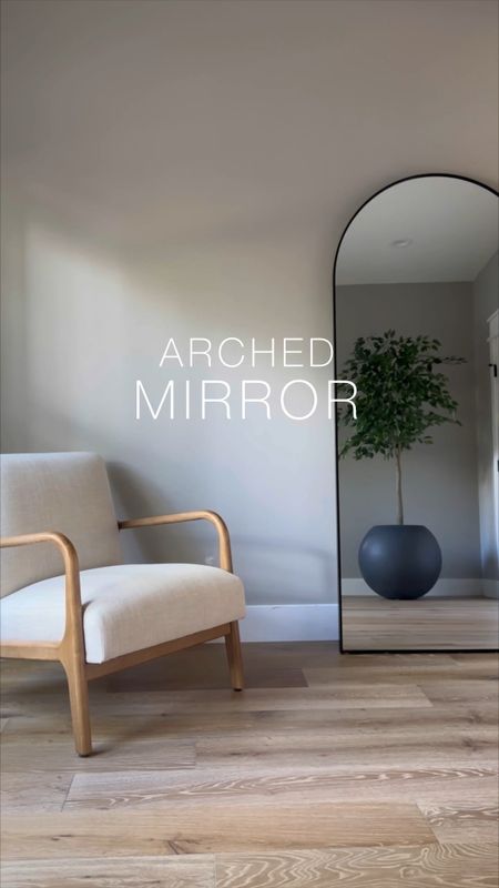 This arched mirror is stunning and the thicker black trim. It can be leaned against the wall, or use the attached stand and have it freestanding anywhere in your space. I love that it has both options.
I bought for my primary bedroom, but it is here until that is painted.
Approx 71 x 31.5” x 1.5”
#ltkhome

#LTKGiftGuide #LTKVideo #LTKstyletip