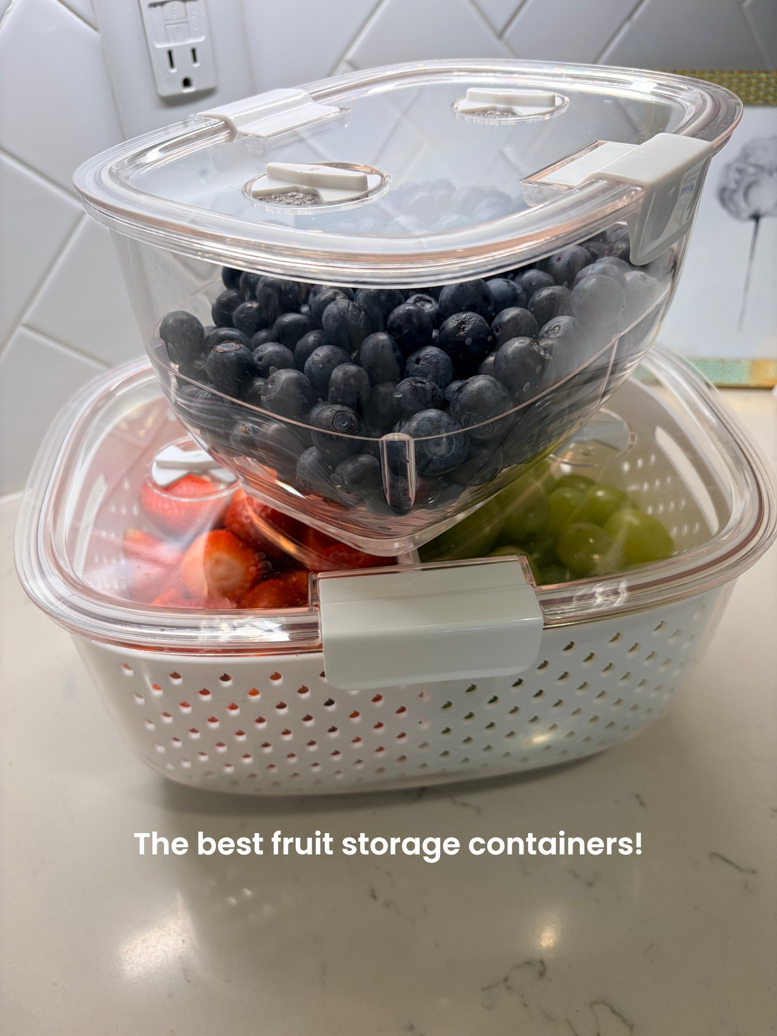 Did you know that some fruit needs to be vented and some doesn’t? These containers allow to to open and close the vents. They come in a set of 3 with removable dividers. Making my fruit stay fresh longer!

#LTKHome
