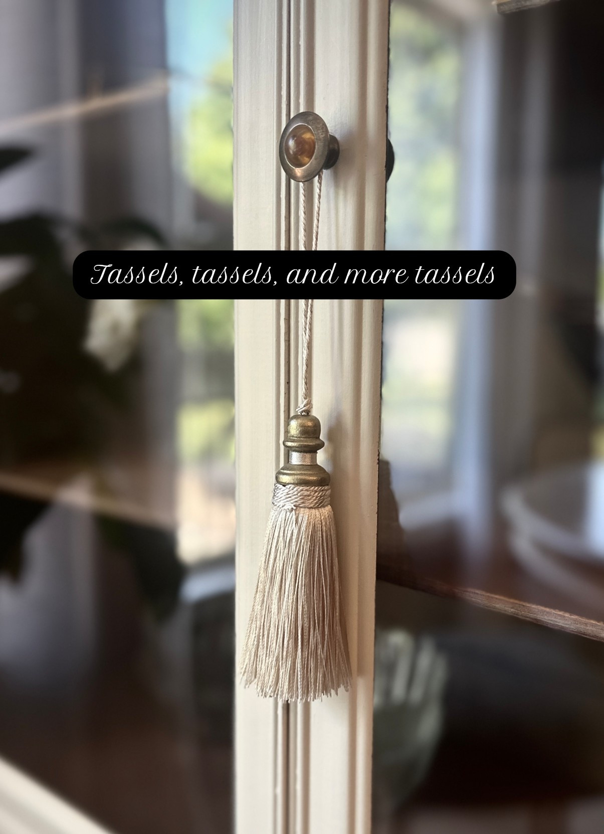 Add a tassel for instant style: doorknobs, cabinets, dressers, lamps, vases….

#LTKHome