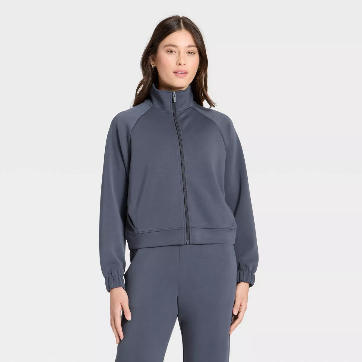 Women's Airy Sleek Full Zip Jacket - All In Motion™ Navy Blue XS | Target