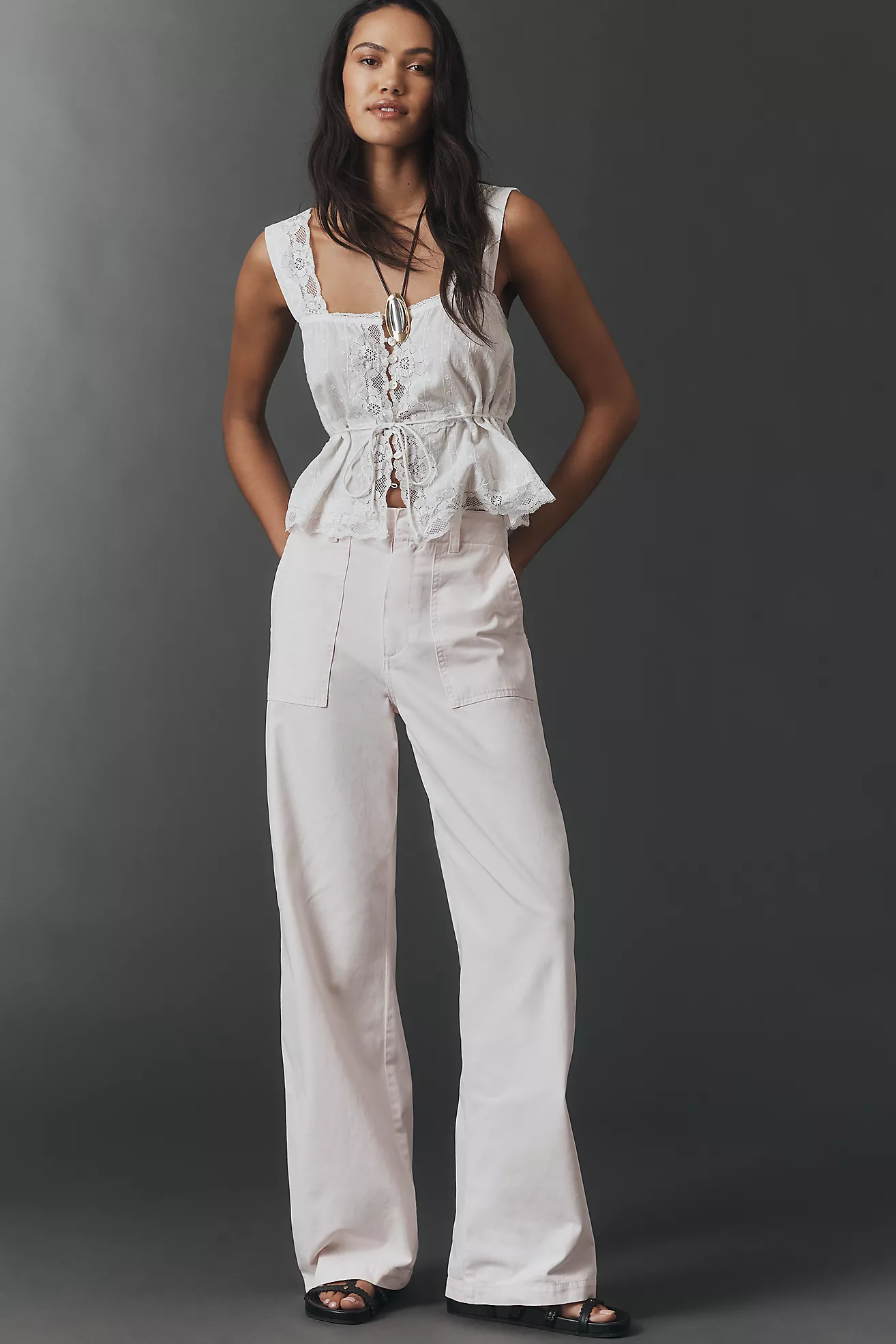 Pistola Wren Relaxed High-Rise Wide-Leg Cargo Pants | Anthropologie (US)