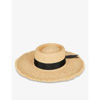 Ventura grosgrain-trimmed straw hat | Selfridges