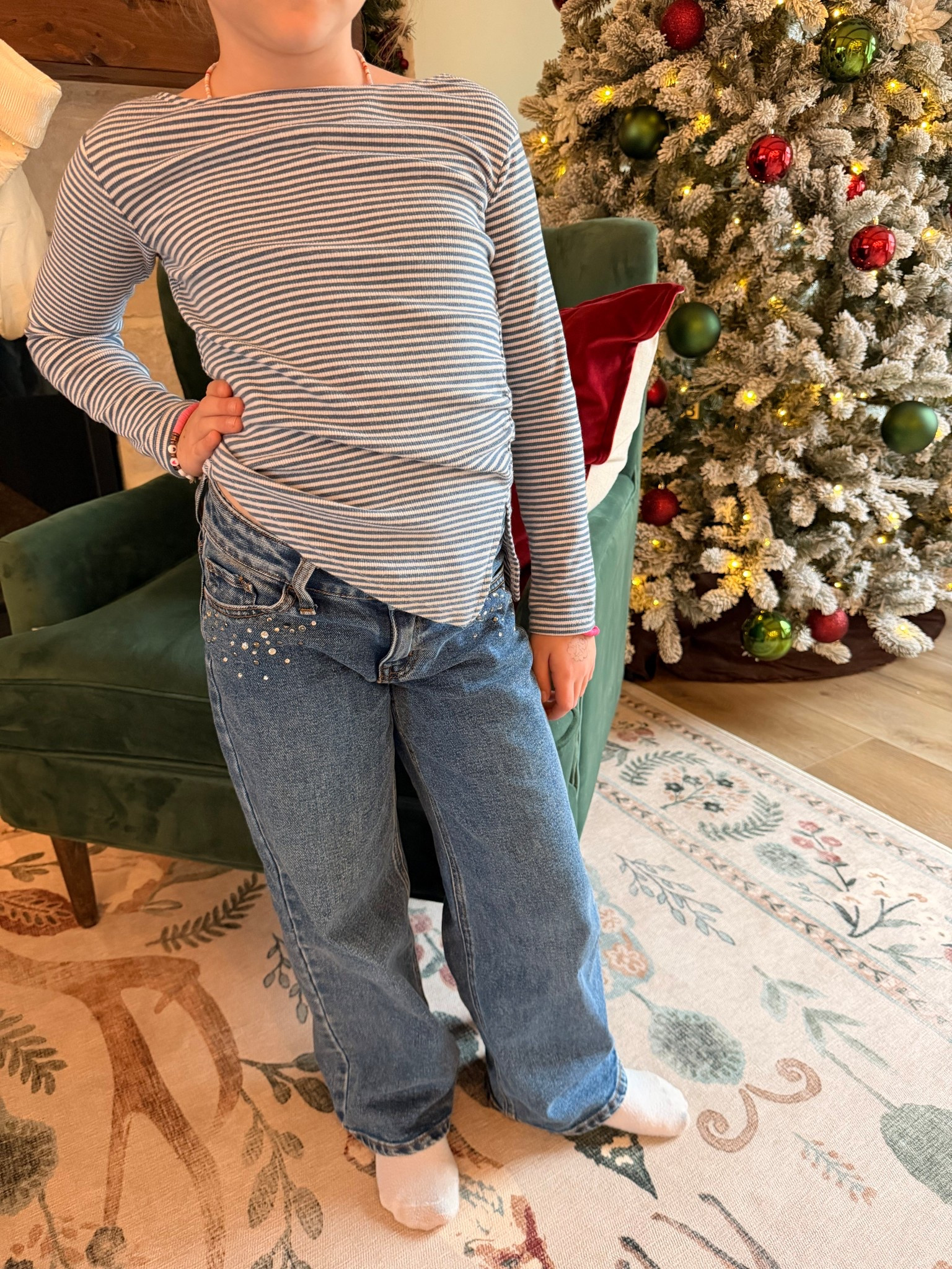 School ootd for wrigs 🤍 target embellished jeans & Abercrombie long sleeve 

#LTKCyberWeek #LTKKids #LTKootd