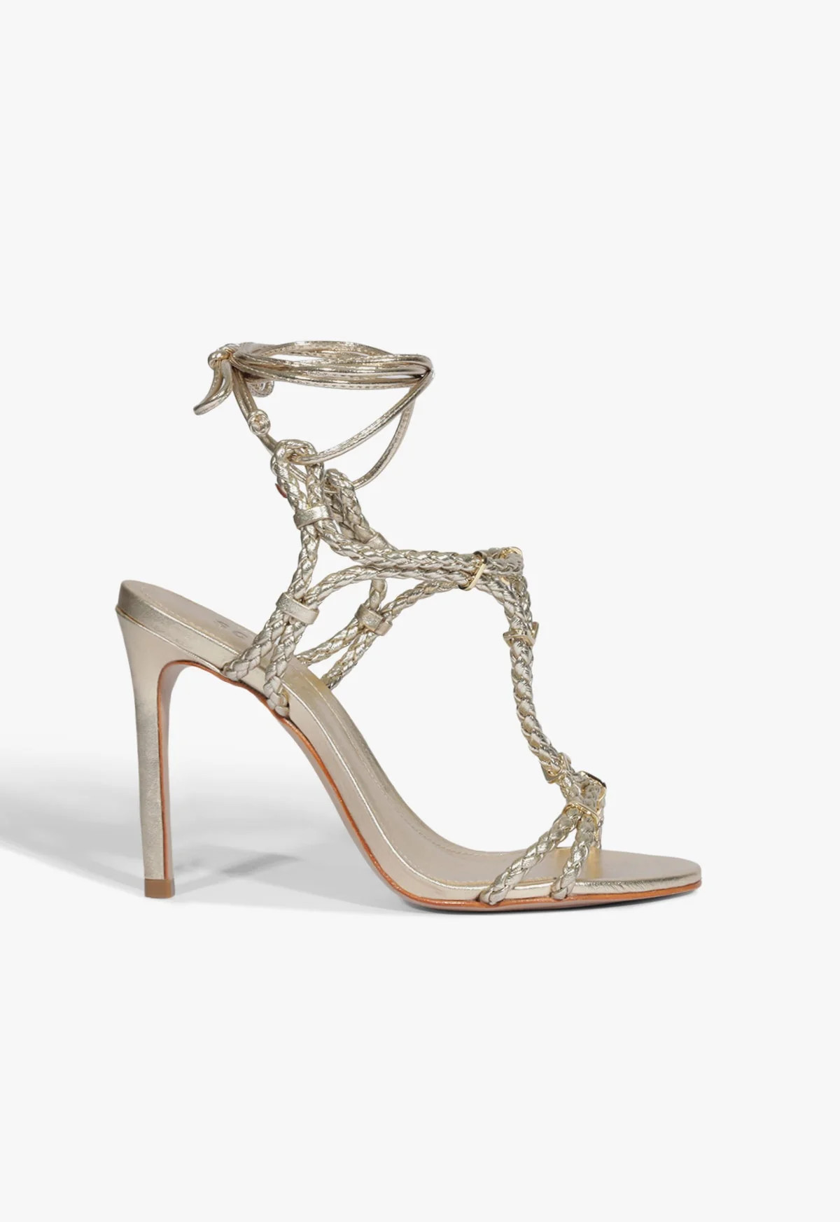 Cordelia Gold High Stiletto Heel Sandal | Schutz (US)