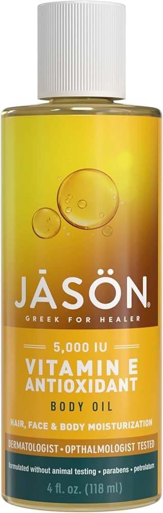 JASON Vitamin E 5,000 IU Moisturizing Body Oil, For Hair, Face, and Body, 4 Fluid Ounces | Amazon (US)