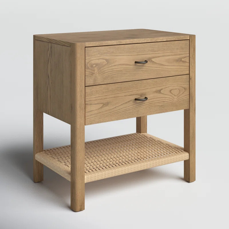 Birch Lane™ Deirdre 2 - Drawer Woven Nightstand | Wayfair | Wayfair North America