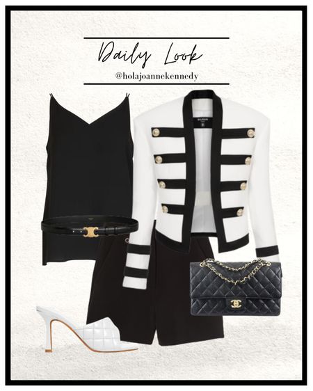 monochrome outfit, monochrome style, black and white outfit, balmain blazer, military blazer, daily outfit idea, daily look, Friday outfit, fashion inspo daily, balmain dupe, balmain style 

#LTKeurope #LTKunder100 #LTKstyletip