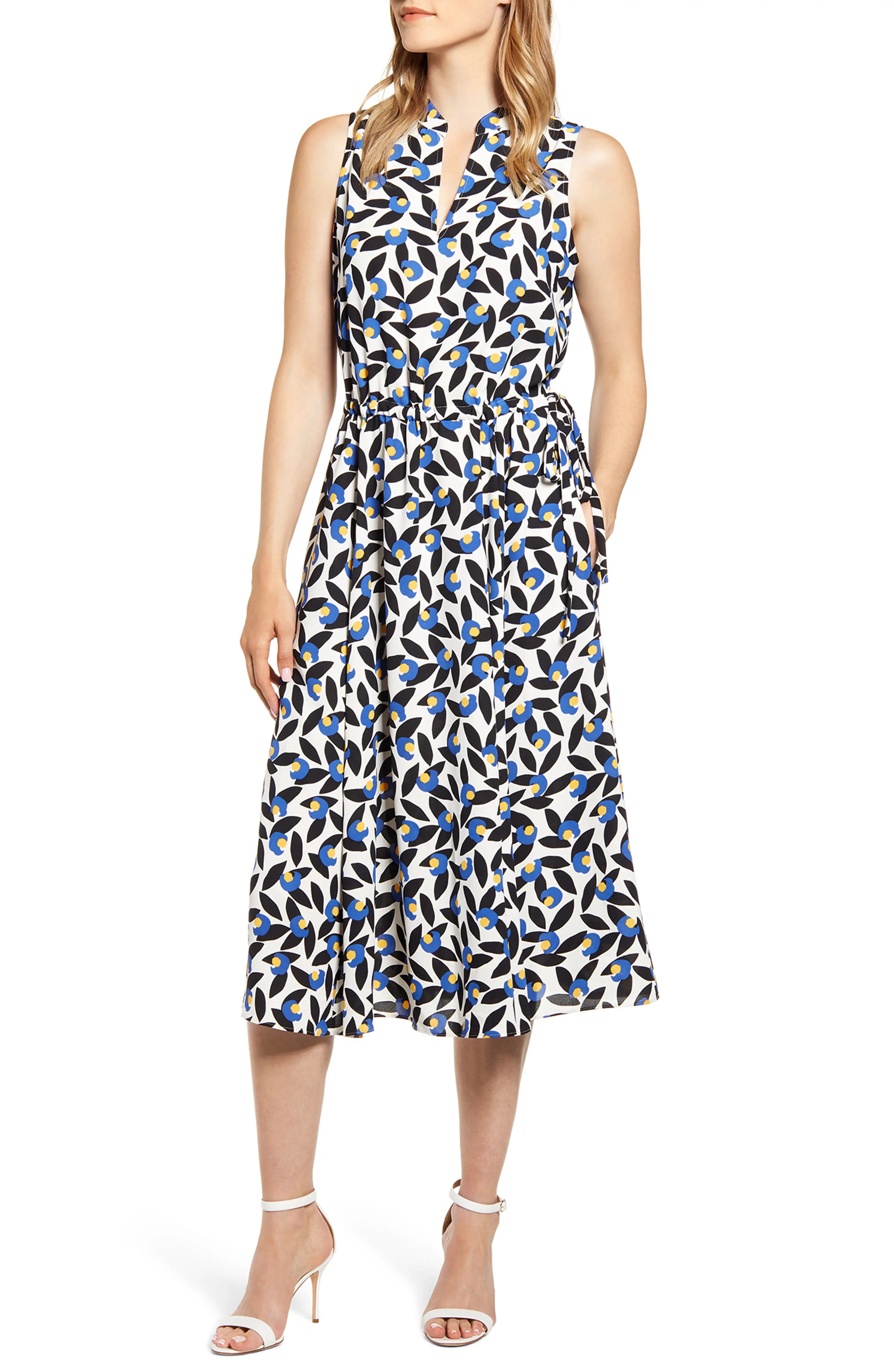 Filigree Print Midi Dress | Nordstrom