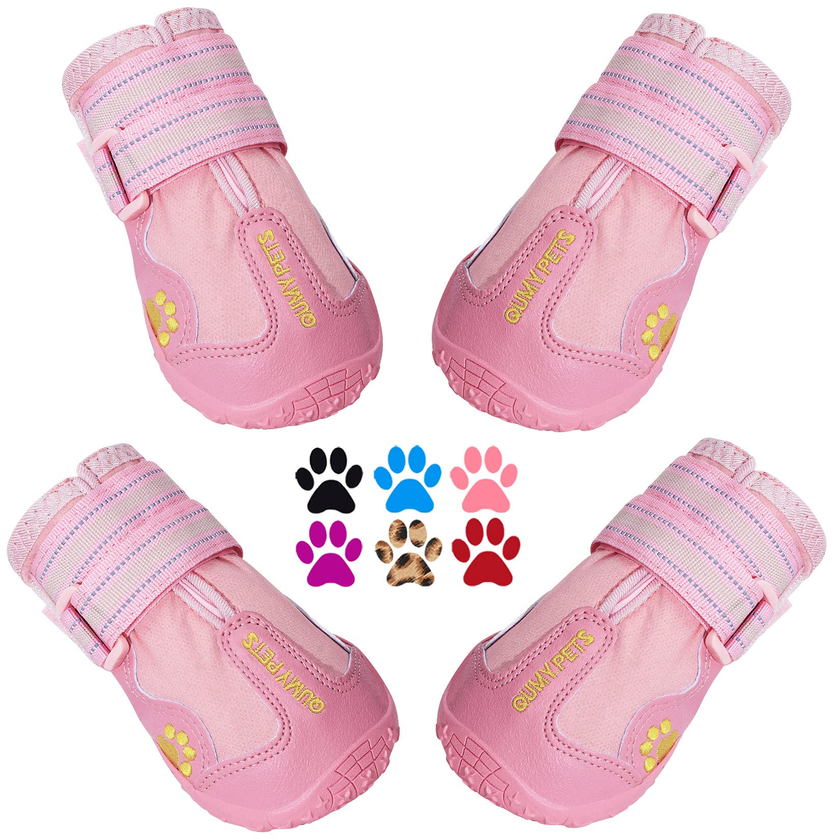 QUMY Dog Shoes for Large Dogs, Medium Dog Boots & Paw Protectors for Winter Snowy Day, Summer Hot... | Amazon (US)