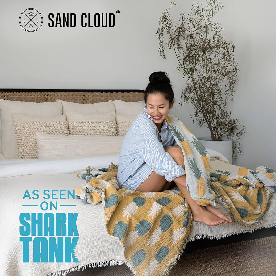 Sand Cloud Extra Large King-Size Turkish Blanket & Comforter (Pineapple Party) - 100% Organic Tur... | Amazon (US)