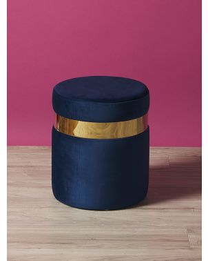 16in Metal Belted Ottoman | Living Room | HomeGoods | HomeGoods