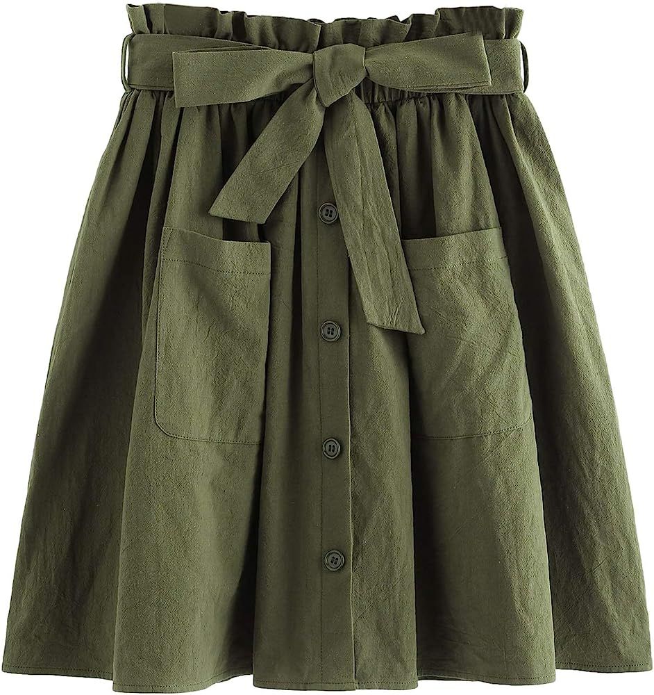 Tie Waist Double Pocket Skirt | Amazon (US)