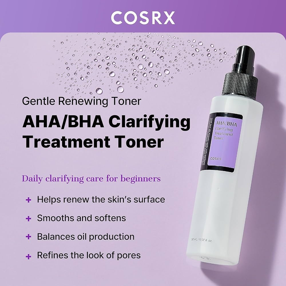 COSRX AHA/BHA Treatment Toner 5.07 fl.oz/ 150ml, Facial Exfoliating Spray for Whiteheads, Pores, ... | Amazon (US)