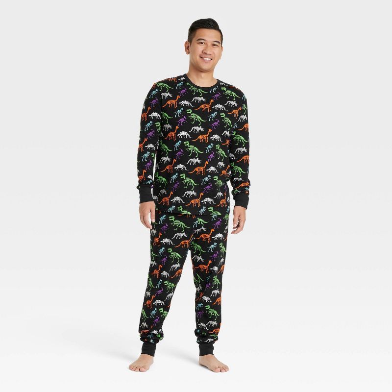 Men&#39;s Halloween Dino Skeletons Family Pajama Set - Hyde &#38; EEK! Boutique&#8482; Black L | Target