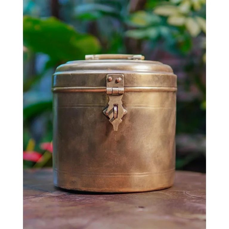 Ambi Handcrafted Vintage Pure Brass Storage Box | 18x18cm Storage Box - Walmart.com | Walmart (US)