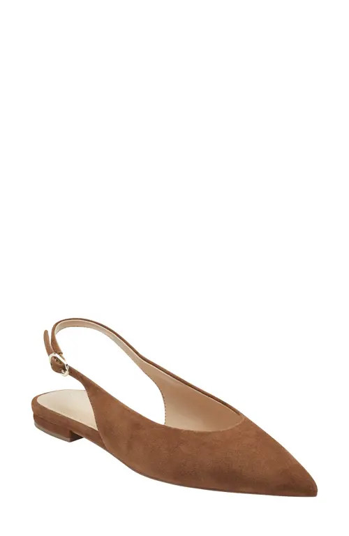 Marc Fisher LTD Grissy Slingback Flat in Dark Natural at Nordstrom, Size 8 | Nordstrom