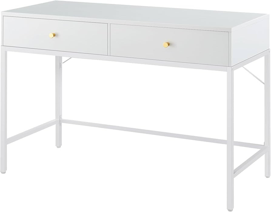 SUPERJARE Vanity Desk with Drawers, 47 inch Computer Desk, Modern Simple Home Office Desks, Makeu... | Amazon (US)