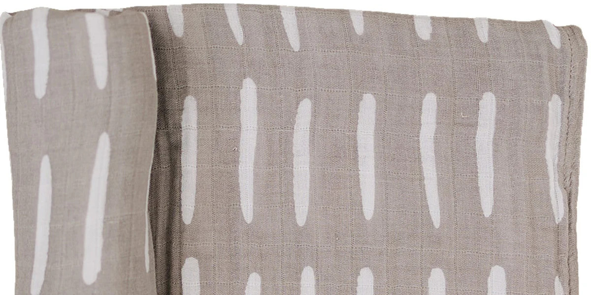 Mebie Baby Grey Dash Muslin Swaddle Blanket | Mebie Baby