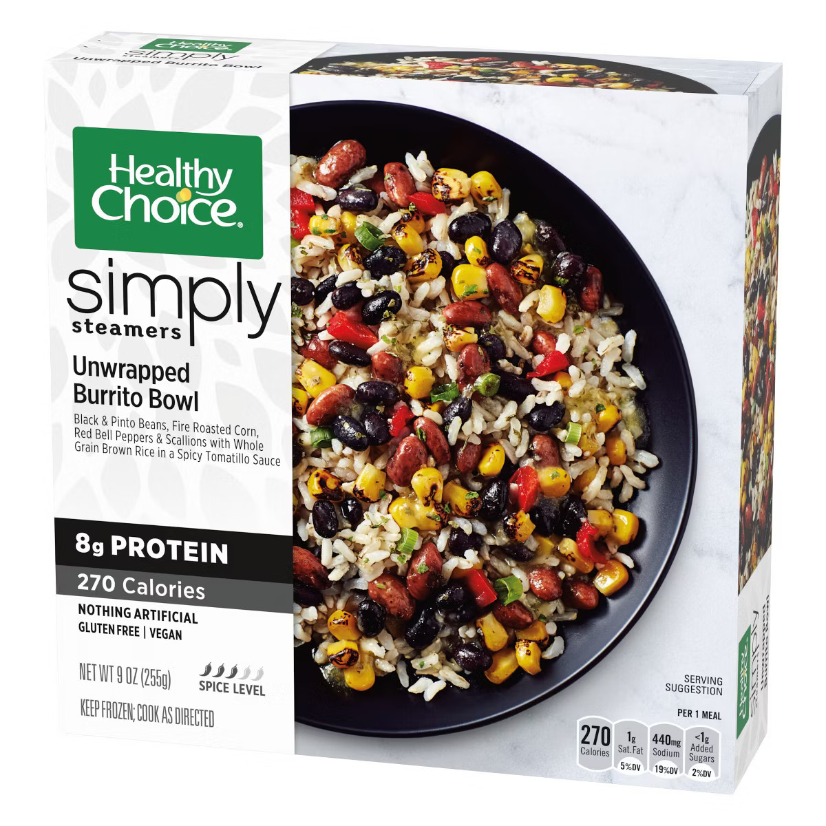Healthy Choice Simply Steamers Gluten Free Vegan Frozen Unwrapped Burrito Bowl - 9.25oz | Target